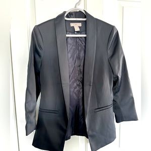 H&M Charcoal Satin Office Blazer Size 0